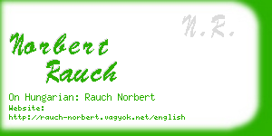 norbert rauch business card